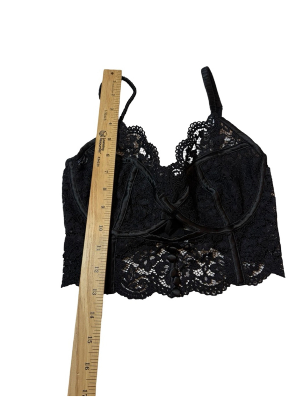 For Love & Lemons Black Lace Bustier Corset Top Underwire Lingerie Bralette - Picture 3 of 7